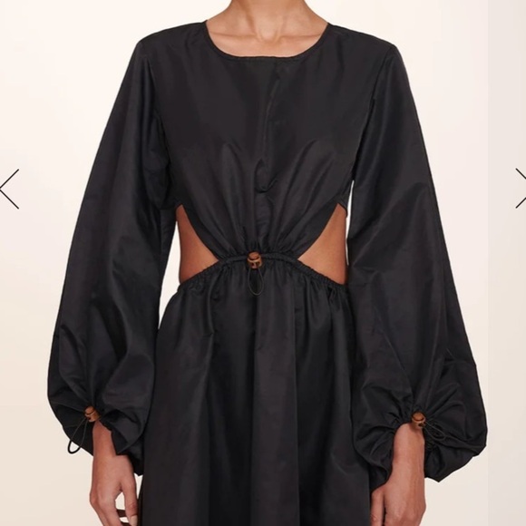 STAUD Ivy Maxi Dress In Black Small NWT - Picture 4 of 11